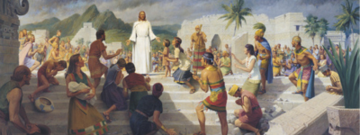 Jesus appears to the Nephites
